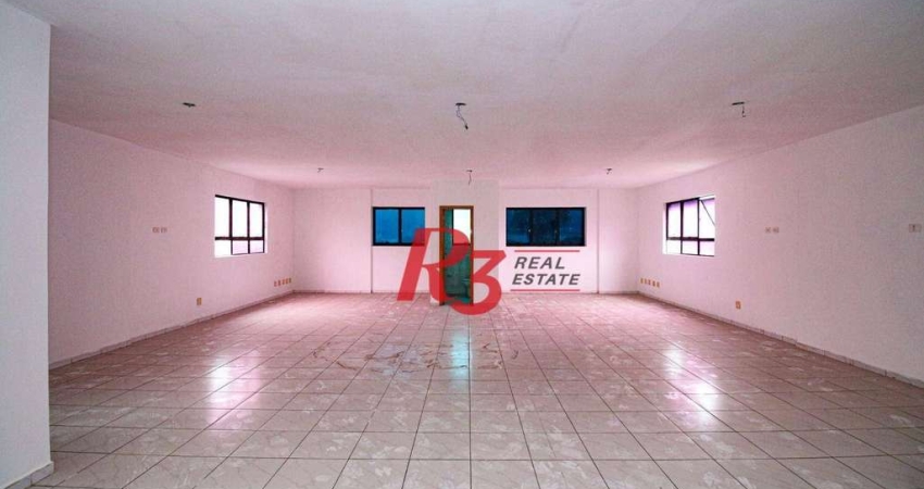 Sala para alugar, 115 m² por R$ 4.400,02/mês - Vila Mathias - Santos/SP