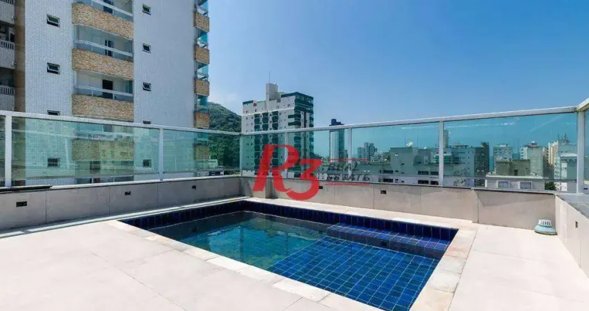 Cobertura com 4 dormitórios, 374 m² - venda por r$ 1.500.000,00 ou aluguel por r$ 11.554,66/mês - centro - são vicente/sp