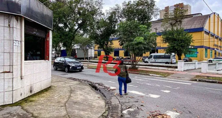 Terreno à venda na Rua Conselheiro João Alfredo, 261, Macuco, Santos