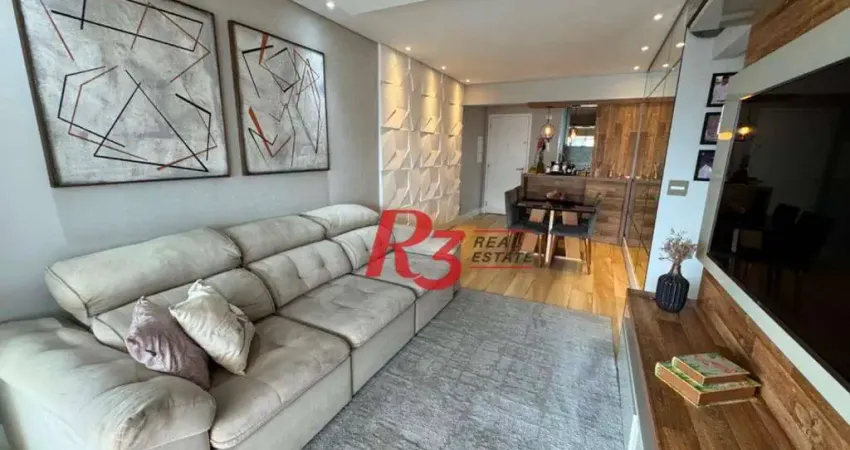 Apartamento com 2 dormitórios, 84 m² - venda por r$ 1.100.000,00 ou aluguel por r$ 7.100,00/mês - vila belmiro - santos/sp