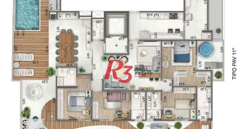 Apartamento Garden à venda, 258 m² por R$ 7.451.000,00 - Ponta da Praia - Santos/SP