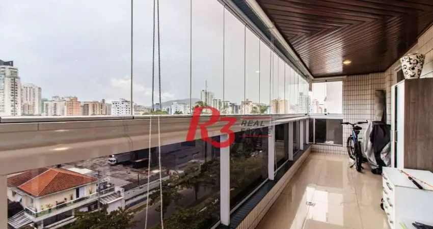 Apartamento com 3 dormitórios para alugar, 241 m² por R$ 10.000,00/mês - Aparecida - Santos/SP