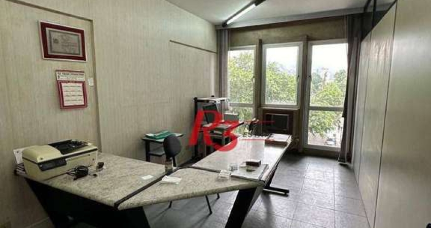 Sala, 110 m² - venda por R$ 250.000,00 ou aluguel por R$ 2.500,00/mês - Centro - Santos/SP