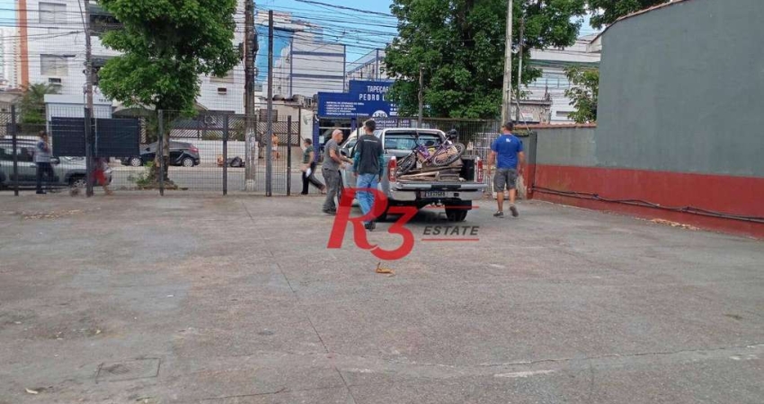 Terreno para alugar, 480 m² por R$ 8.000,00/mês - Aparecida - Santos/SP