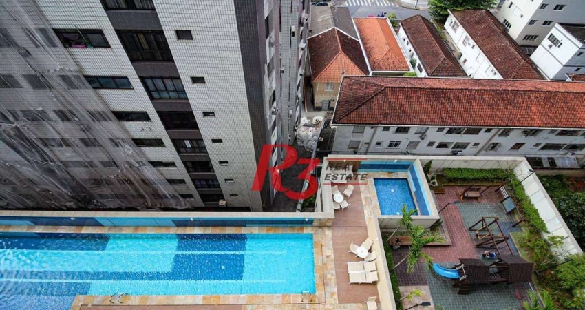 Apartamento com 2 dormitórios à venda, 63 m² por R$ 669.000,00 - Campo Grande - Santos/SP