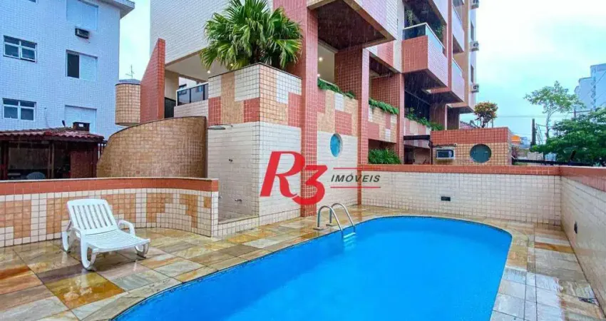 Apartamento Impecável, 3 dormitórios com suite e Lazer, 124 m² por R$ 1.300.000 - Embaré - Santos/SP