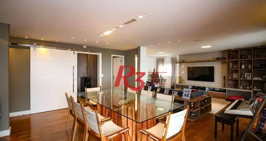 Apartamento à venda, 204 m² por r$ 3.720.000,00 - embaré - santos/sp