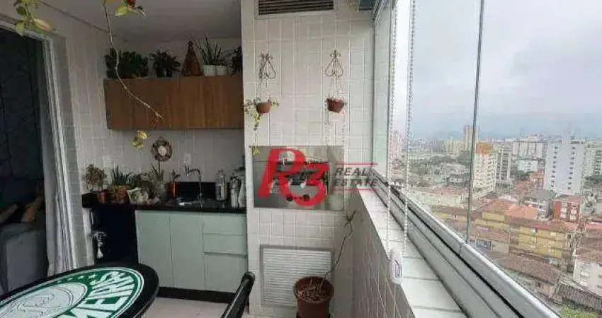 Apartamento com 3 dormitórios à venda, 85 m² por R$ 1.325.000,00 - Boqueirão - Santos/SP