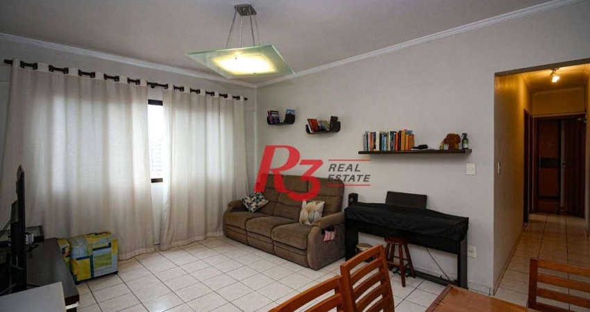 Apartamento com 2 dormitórios à venda, 77 m² por R$ 539.000,00 - Embaré - Santos/SP