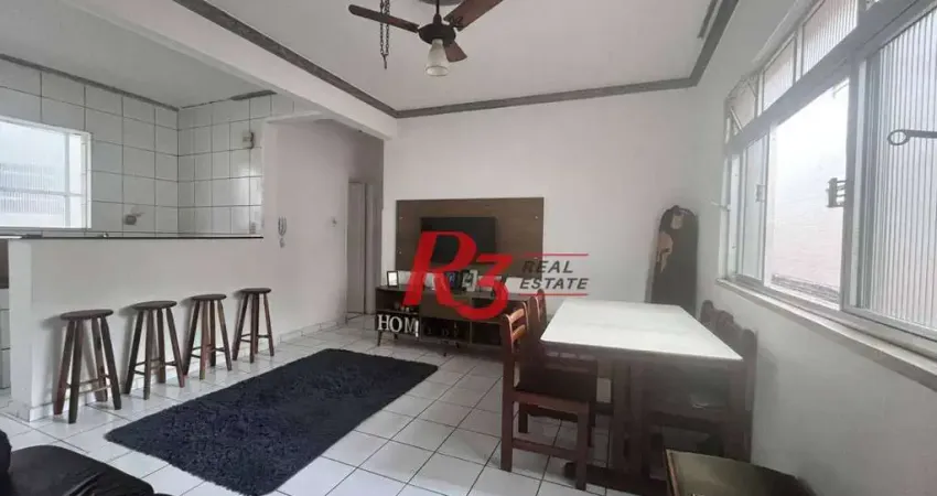 Apartamento com 2 dormitórios à venda, 75 m² por r$ 400.000,00 - gonzaga - santos/sp
