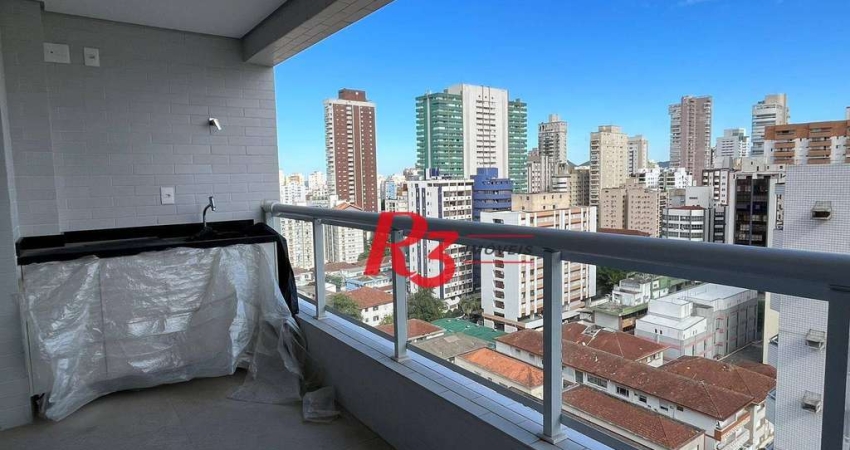 Apartamento com 2 dormitórios à venda, 74 m² por R$ 1.100.000,00 - Boqueirão - Santos/SP