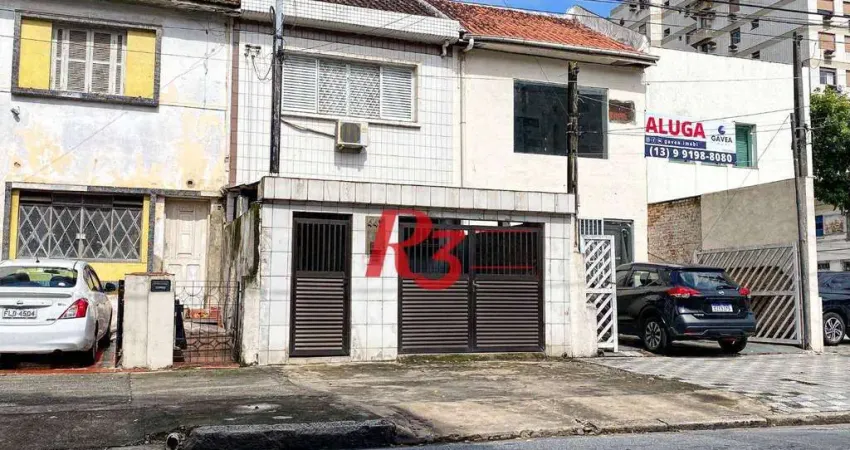 Sobrado com 2 dormitórios, 100 m² - venda por R$ 1.000.000,00 ou aluguel por R$ 7.485,00/mês - Embaré - Santos/SP