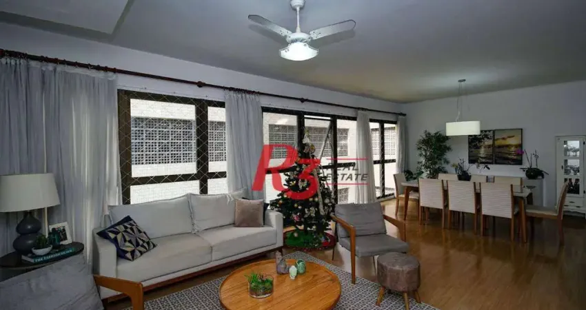 Apartamento com 3 dormitórios para alugar, 170 m² - boqueirão - santos/sp