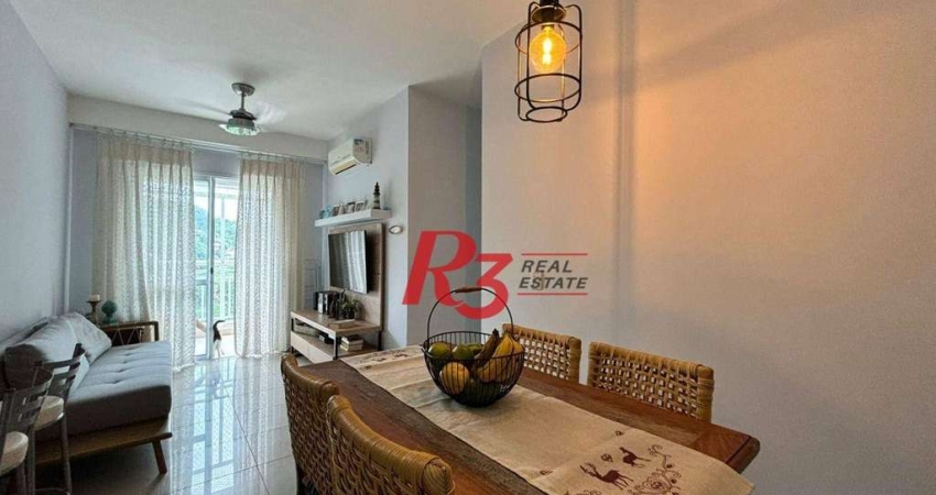 Apartamento com 2 dormitórios à venda, 64 m² por R$ 615.000,00 - Marapé - Santos/SP