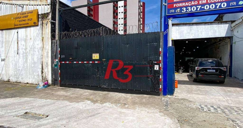 Terreno para alugar, 280 m² por R$ 8.200,00/mês - Vila Matias - Santos/SP