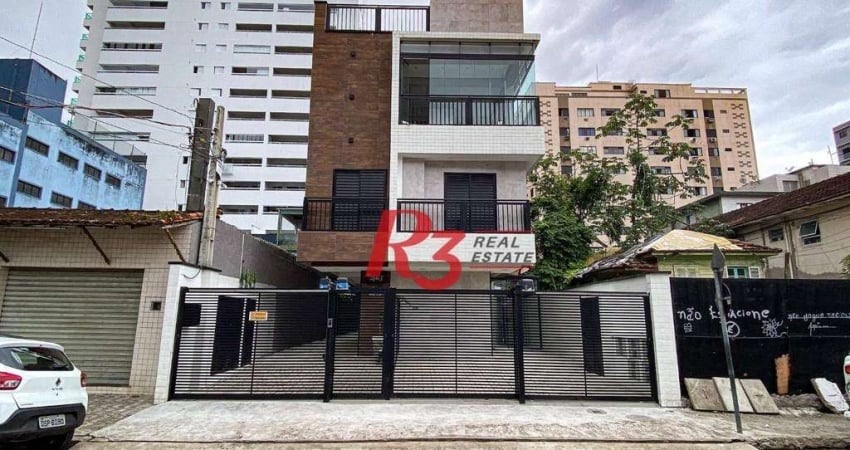 Sobrado com 2 dormitórios, 98 m² - venda por R$ 650.000,00 ou aluguel por R$ 5.000,00/mês - Marapé - Santos/SP