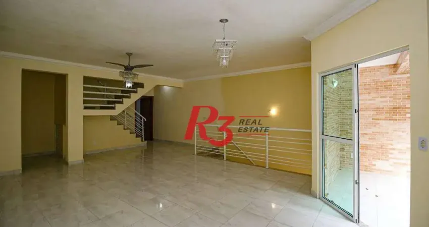 Casa com 4 dormitórios para alugar, 320 m² por r$ 9.950,00/mês - gonzaga - santos/sp