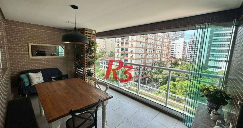 Apartamento com 3 dormitórios à venda, 87 m² por R$ 1.200.000,00 - Pompéia - Santos/SP