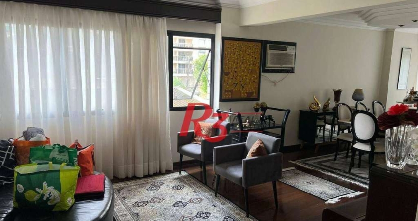 Apartamento com 3 dormitórios à venda, 228 m² por R$ 1.350.000,00 - Boqueirão - Santos/SP