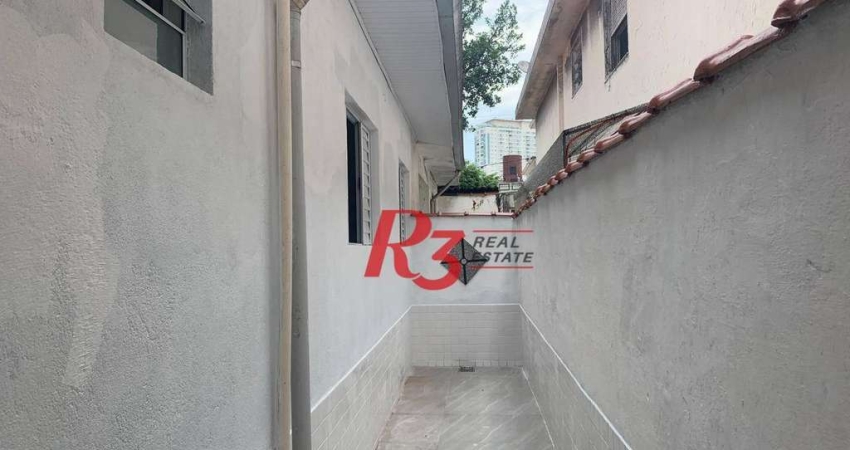 Casa com 2 dormitórios para alugar, 100 m² por R$ 4.100,00/mês - Embaré - Santos/SP