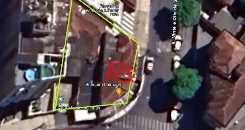 Terreno à venda, 460 m² por R$ 3.150.000,00 - Macuco - Santos/SP