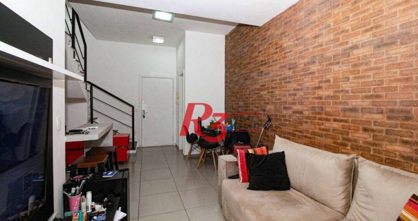 Apartamento para alugar, 69 m² por R$ 4.800,02/mês - Gonzaga - Santos/SP