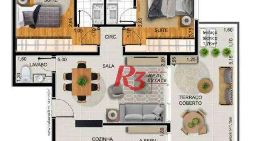 Apartamento à venda, 83 m² por R$ 1.930.000,00 - Embaré - Santos/SP