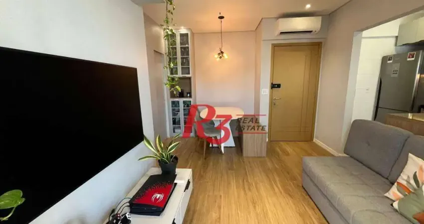 Studio com 1 dormitório à venda, 44 m² por r$ 640.000,00 - campo grande - santos/sp