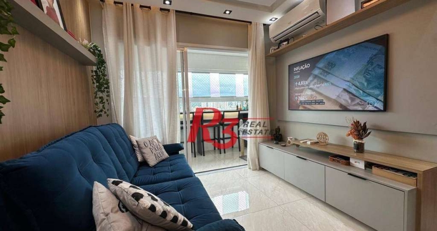 Apartamento à venda, 65 m² por R$ 750.000,00 - Macuco - Santos/SP