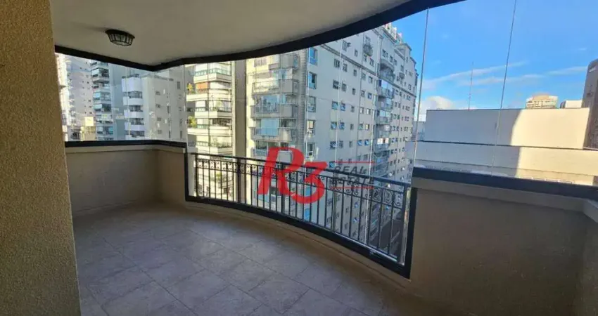 Apartamento com 3 dormitórios, 160 m² - venda por R$ 2.500.000,00 ou aluguel por R$ 14.500,00/mês - Boqueirão - Santos/SP