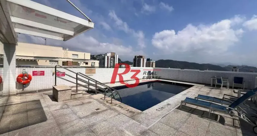 Flat com 1 dormitório à venda, 36 m² por R$ 583.000,00 - Gonzaga - Santos/SP