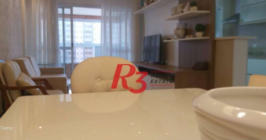 Apartamento com 2 dormitórios à venda, 84 m² por R$ 885.000,00 - Boqueirão - Santos/SP