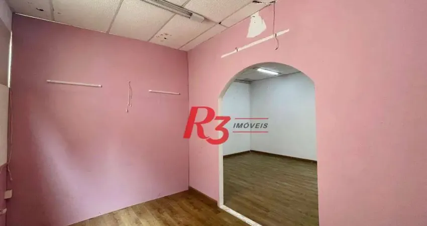 Sala para alugar, 30 m² por R$ 2.500,00/mês - Gonzaga - Santos/SP