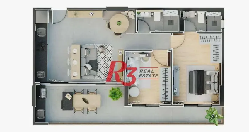 Apartamento com 2 dormitórios, 65 m² - venda por R$ 950.000,00 ou aluguel por R$ 6.500,00/mês - Ponta da Praia - Santos/SP