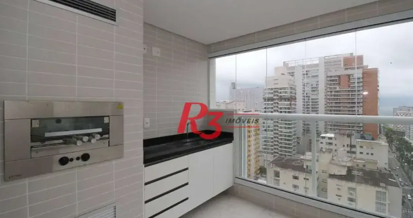 Apartamento para alugar, 101 m² por R$ 9.000,02/mês - Gonzaga - Santos/SP