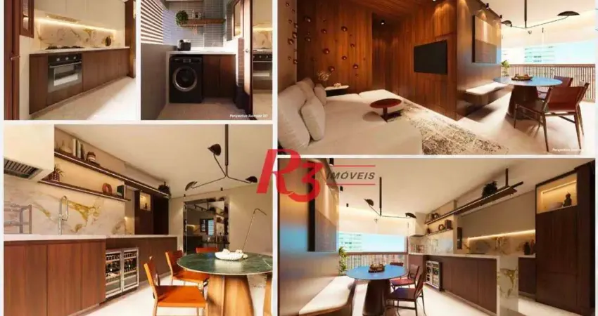 Apartamento com 2 suítes à venda, 73 m² por R$ 1.360.000 - Boqueirão - Santos/SP