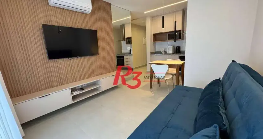 Apartamento com 1 dormitório para alugar, 44 m² por R$ 4.900,00/mês - Embaré - Santos/SP
