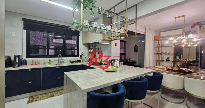Apartamento com 3 dormitórios à venda, 120 m² por R$ 1.650.000,00 - Pompéia - Santos/SP