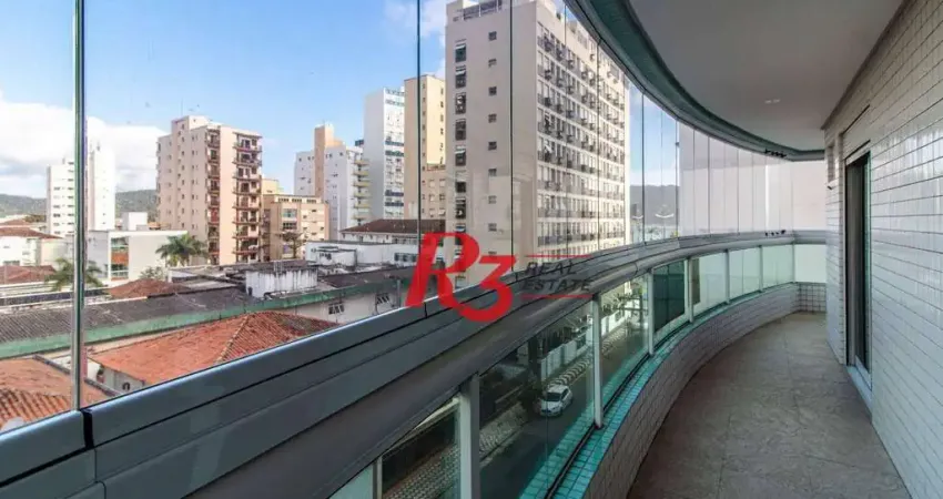Apartamento com 4 dormitórios para alugar, 176 m² por R$ 17.760,00/mês - Ponta da Praia - Santos/SP