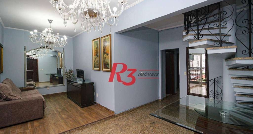 Cobertura com 5 dormitórios, 470 m² - venda por R$ 3.000.000,00 ou aluguel por R$ 23.430,00/mês - Campo Grande - Santos/SP