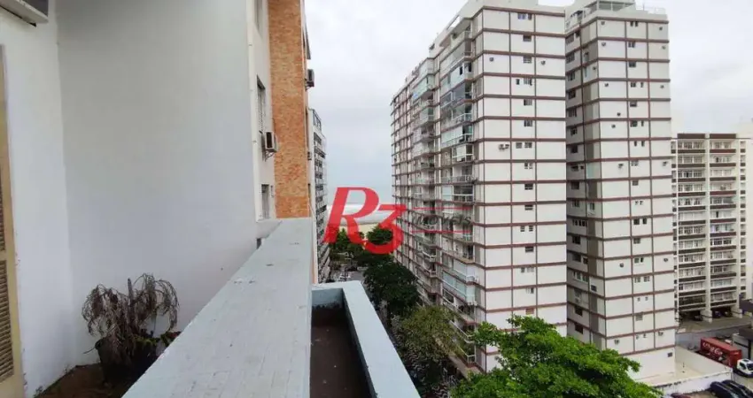Apartamento com 3 dormitórios para alugar, 173 m² por R$ 4.700,00/mês - Gonzaga - Santos/SP