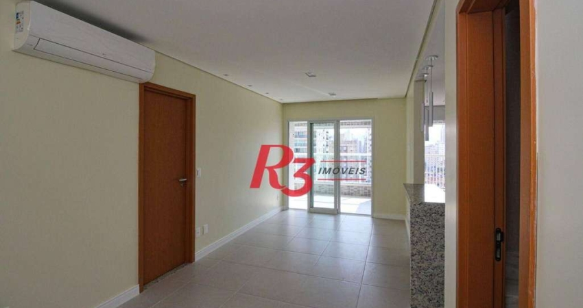 Apartamento com 1 dormitório para alugar, 65 m² por R$ 4.800,00/mês - Vila Rica - Santos/SP