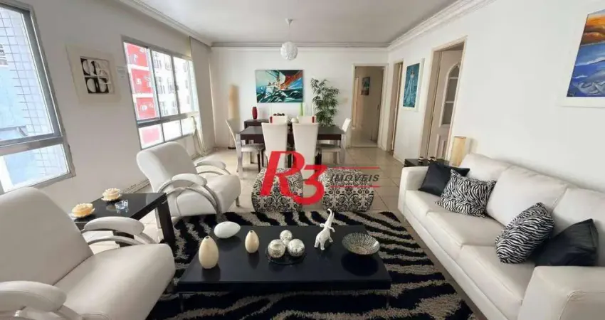 Apartamento com 3 dormitórios, 139 m² - venda por r$ 590.000,00 ou aluguel por r$ 6.500,00/mês - gonzaga - santos/sp