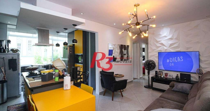 Apartamento com 3 dormitórios à venda, 97 m² por R$ 620.000,00 - José Menino - Santos/SP