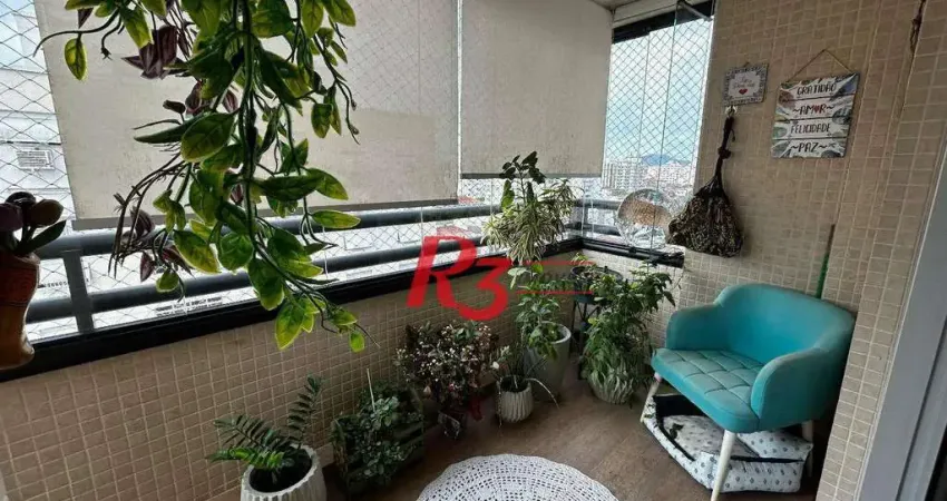 Apartamento com 2 dormitórios à venda, 83 m² por R$ 1.050.000,00 - Embaré - Santos/SP