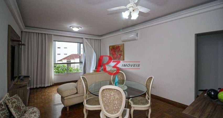 Apartamento para alugar, 125 m² por R$ 6.500,02/mês - Boqueirão - Santos/SP