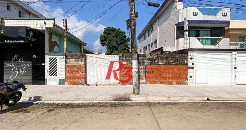 Terreno à venda, 314 m² por R$ 750.000,00 - Estuário - Santos/SP