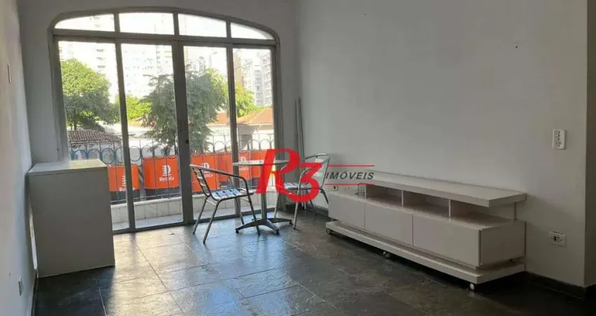Apartamento com 1 dormitório para alugar, 60 m² por R$ 3.700,02/mês - Boqueirão - Santos/SP