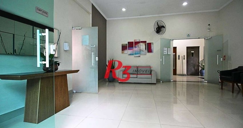 Kitnet, 28 m² - venda por R$ 300.000,00 ou aluguel por R$ 3.000,00/mês - Boqueirão - Santos/SP