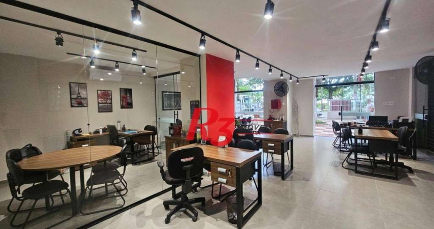 Loja, 120 m² - venda por R$ 2.020.000,00 ou aluguel por R$ 10.500,00/mês - Gonzaga - Santos/SP